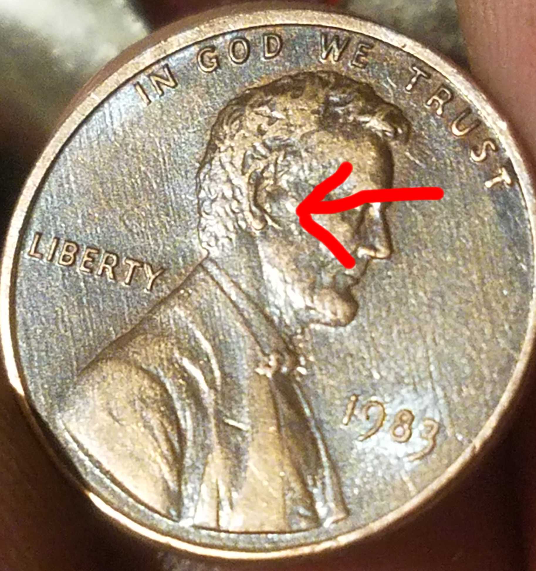 1983-Lincoln-Cent-Doubled-Ear,-Idk?-Need-Help-Identifying.