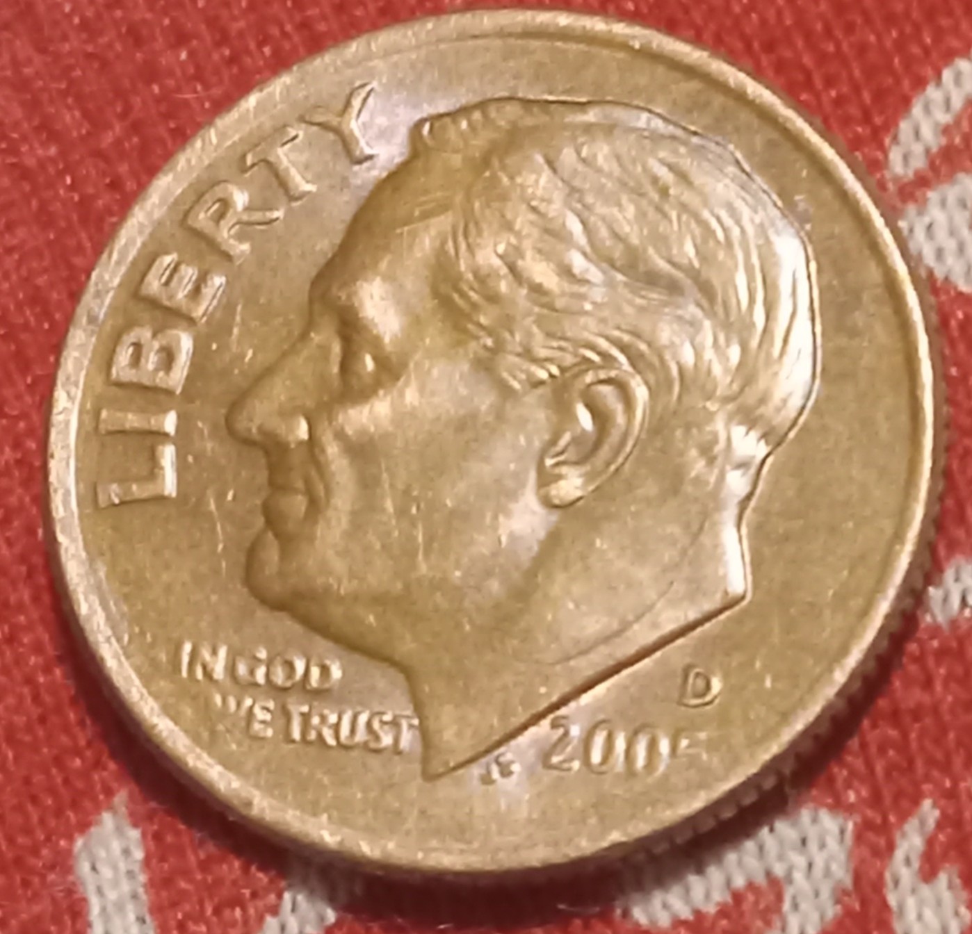 2005-D-Roosevelt-Dime-With-Missing-100%-Nickel-Clad!