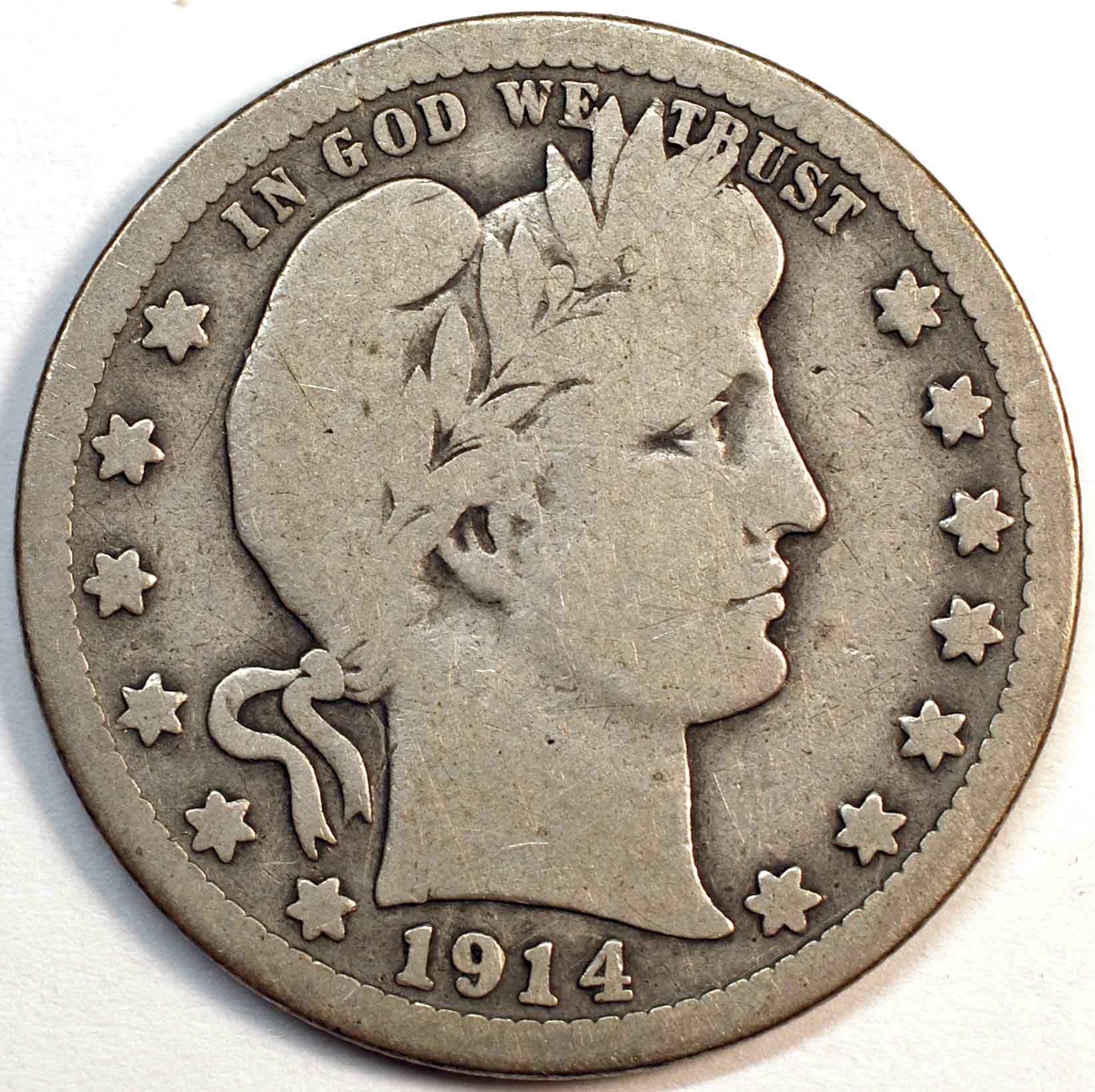 Circulated-1914-S-Barber-Quarter