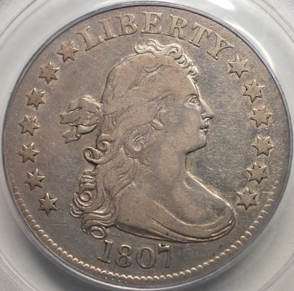 1807-Draped-Bust-Quarter:--PCGS-Graded