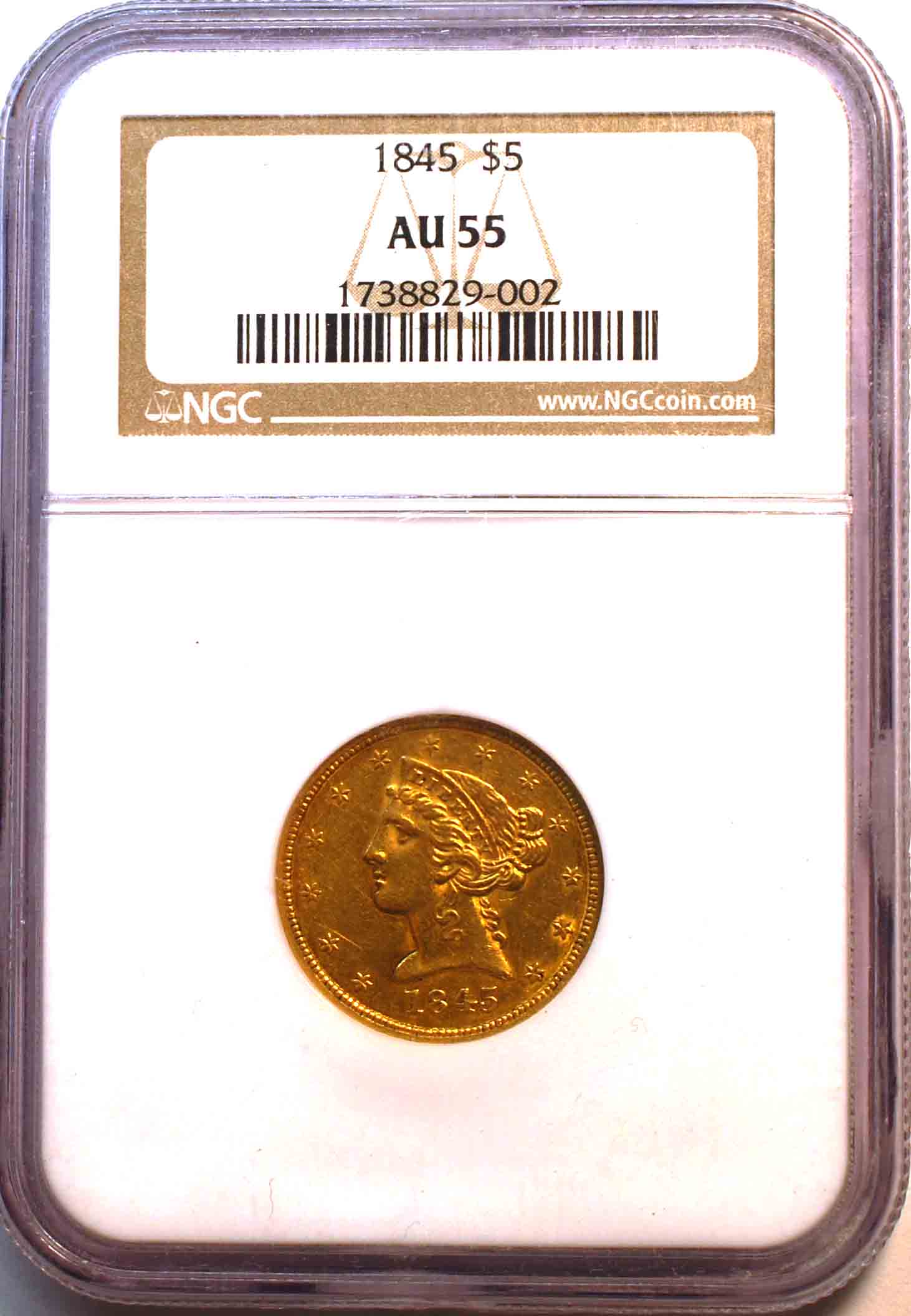 1845-Liberty-Half-Eagle:--Grade-Estimates-And-Comments,-Please!