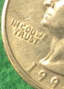1994-P-Washington/-I'm�god-We-Trust?-Mint-Error-Or-Damage?