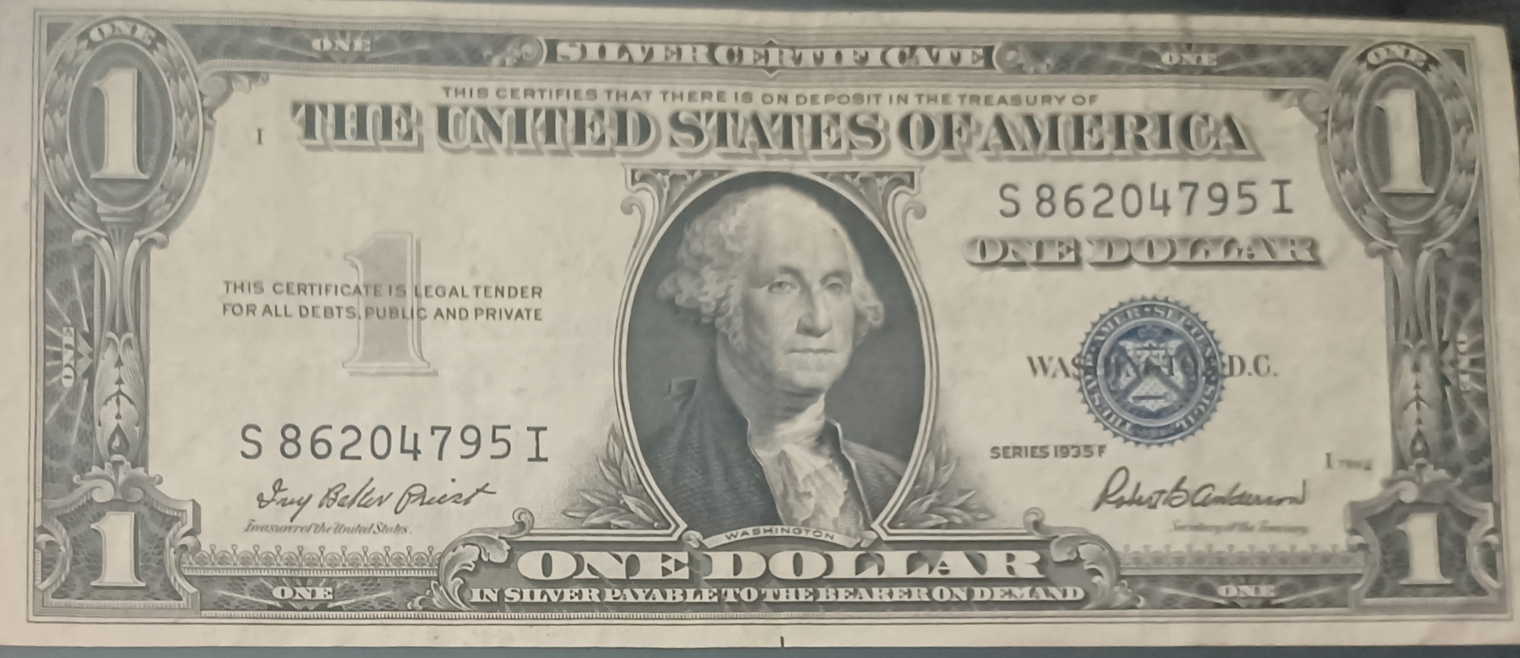 $1-1935f-Series-Silver-Certificate
