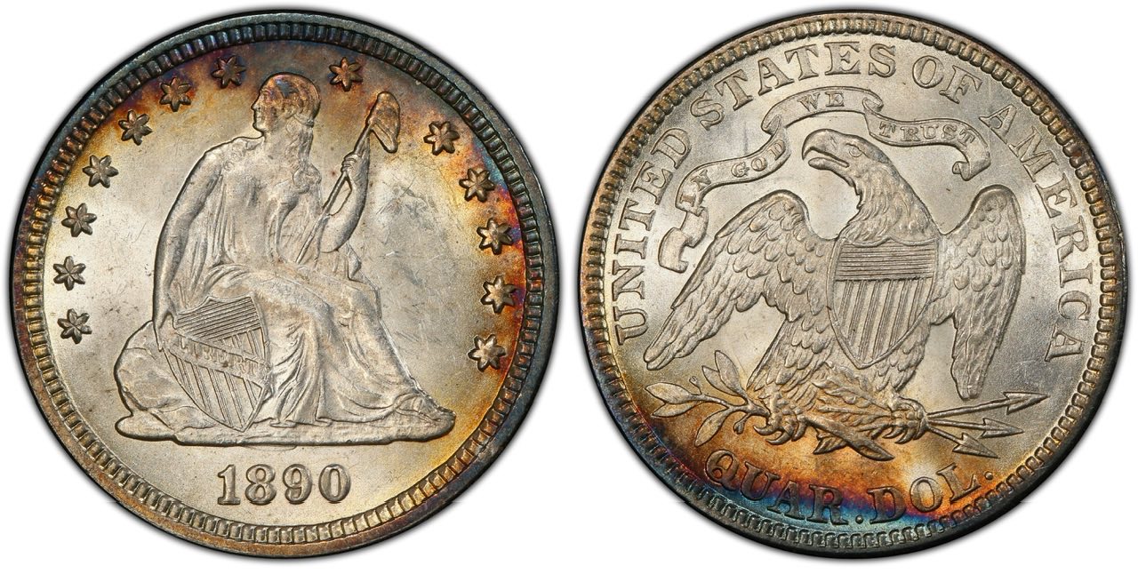 1890-Liberty-Seated-Quarter-For-Grading