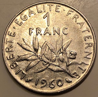 1960-Large-0-Franc,-I-Think-Both-Of-These-May-Be?