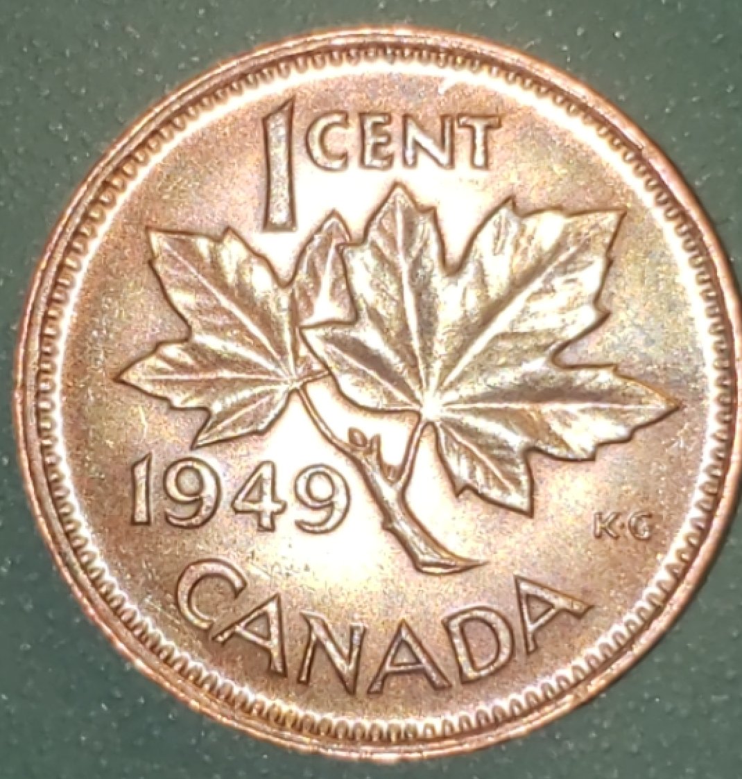 1949-1-Cent.-What-Do-You-Call-This-Sort-Of-Rim-Issue?-Also-Holes/Craters-In-Sides-Of-Rim