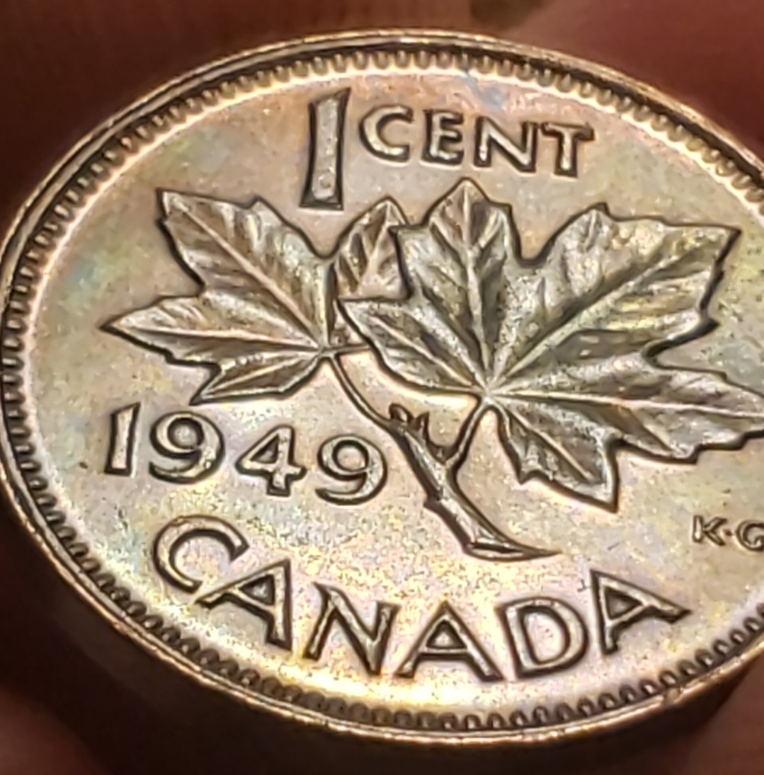 1949-1-Cent.-What-Do-You-Call-This-Sort-Of-Rim-Issue?-Also-Holes/Craters-In-Sides-Of-Rim