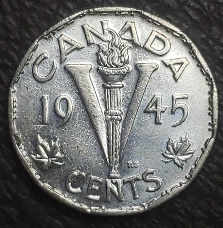 1945-Nickel-Struck-Through-String/Fabric?