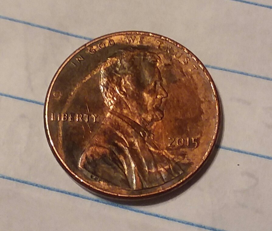 2015-Modern-Lincoln-Penny,-Unsure-Of-Mint,-Has-Image-Overlay-Of-Bear