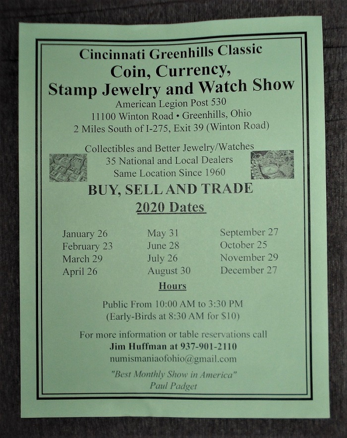 Greenhills-Classic-Stamp-&-Coin-Show---Last-Sunday-Each-Month-Southern-Ohio