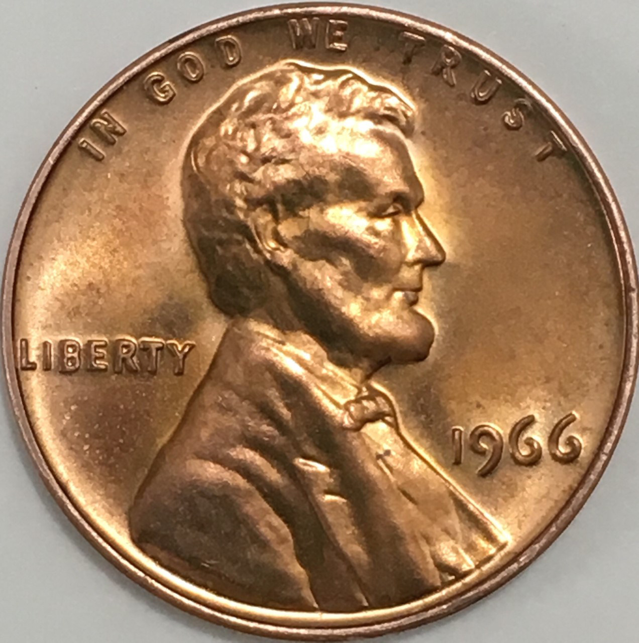 1966-Lincoln-Cent-Planchet-Flaws/Cracks-And-FS