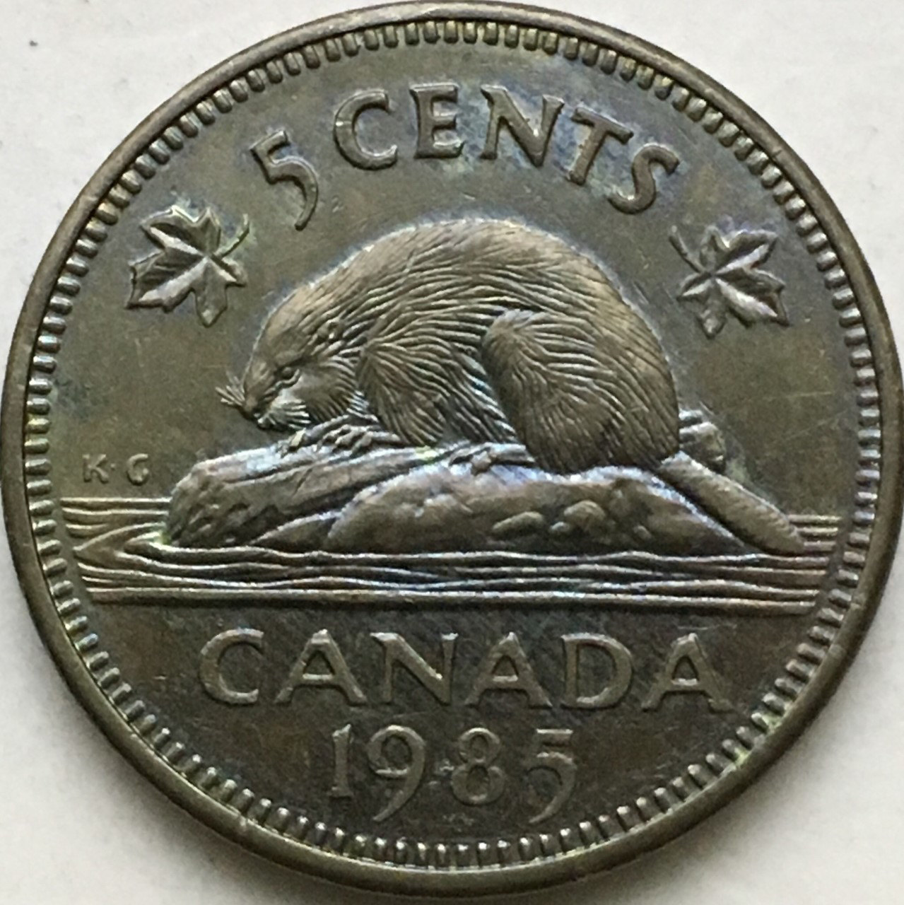 1985-5-Cent-Nickel-Nicely-Toned