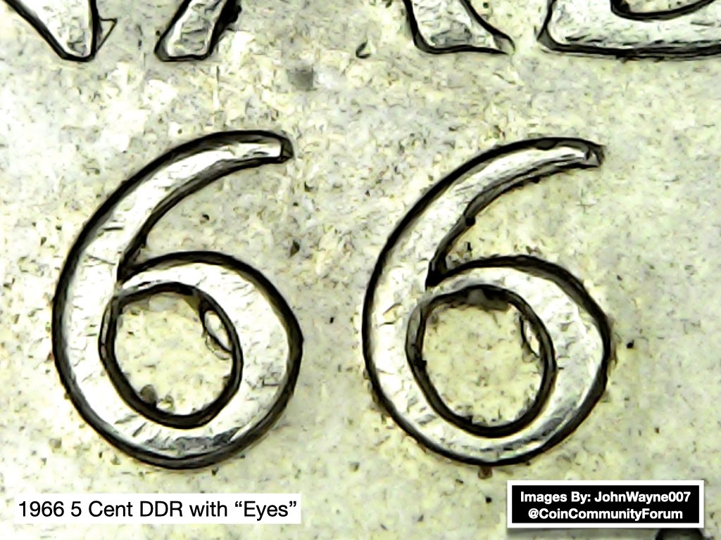 1966-SMS-5-Cent-DDR-And-1966-Circulated-5-Cent-DDR-With-