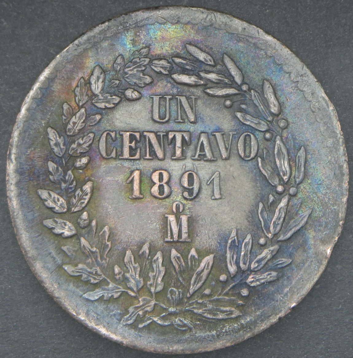 Mexico-One-Centavo-1891,-Repunched-9-In-Date?
