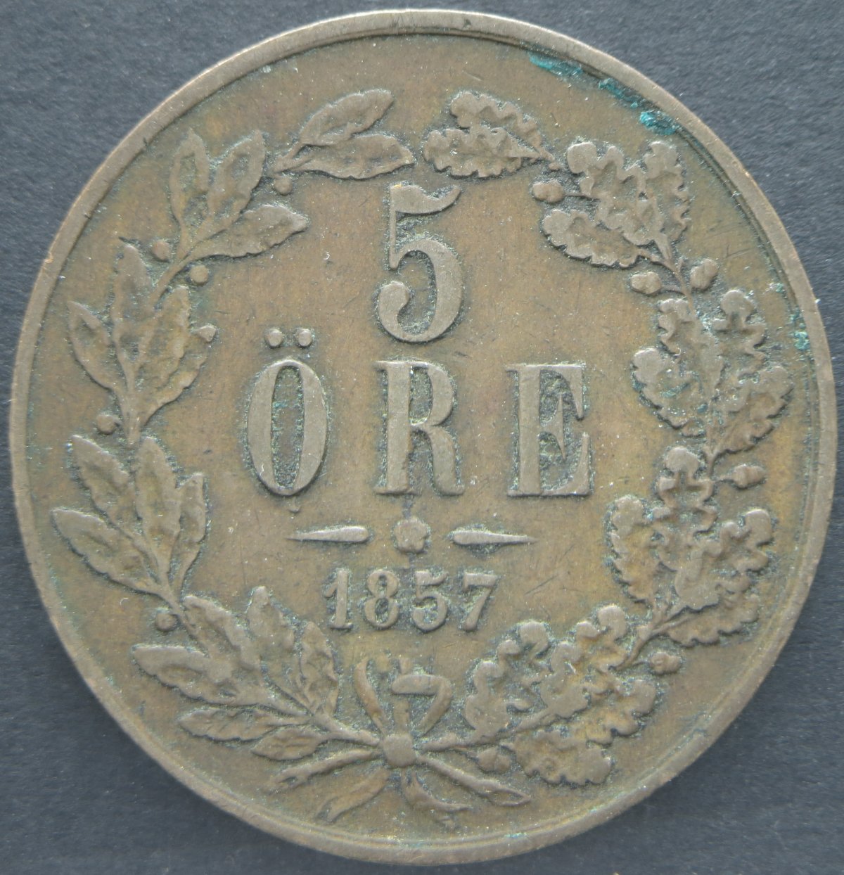 Sweden-5-Ore-1857,-