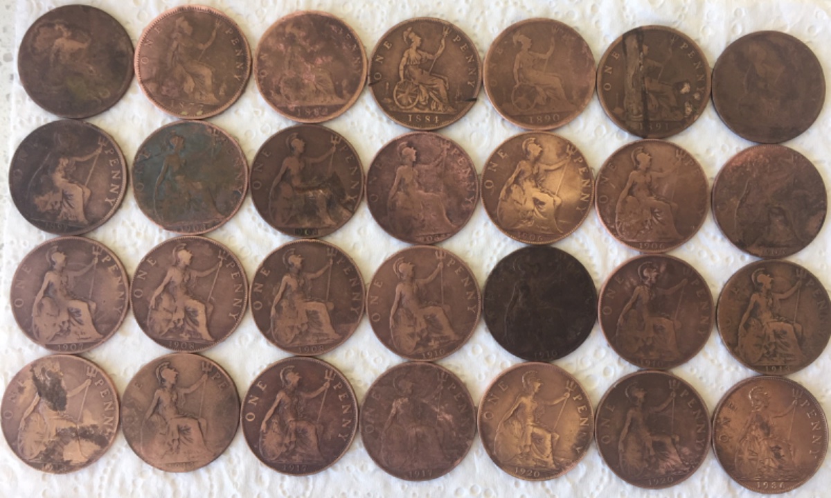 Old-Pennies-From-1875-1936.--Should-I-Let-The-Kids-Play-With-Them?