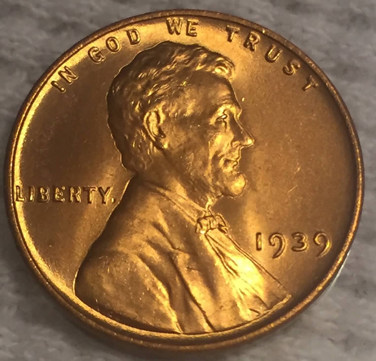 1939-Lustrous-Lincoln-Wheat-Cent.