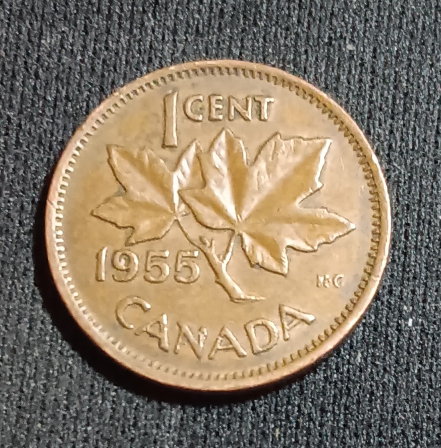 1955-Canadian-Cent-Queen-Elizabeth
