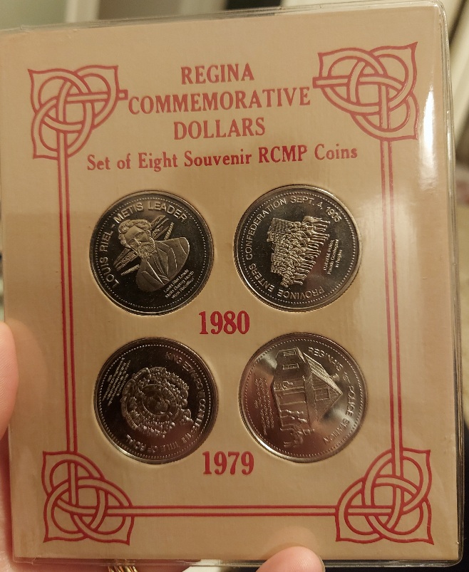 Set-Of-8-Souvenir-RCMP-Regina-Commemorative-Dollars