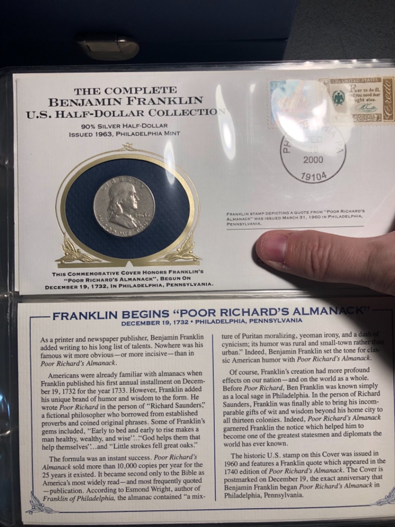 Postal-Commemorative-Society-Franklin-Half-Dollar-Set