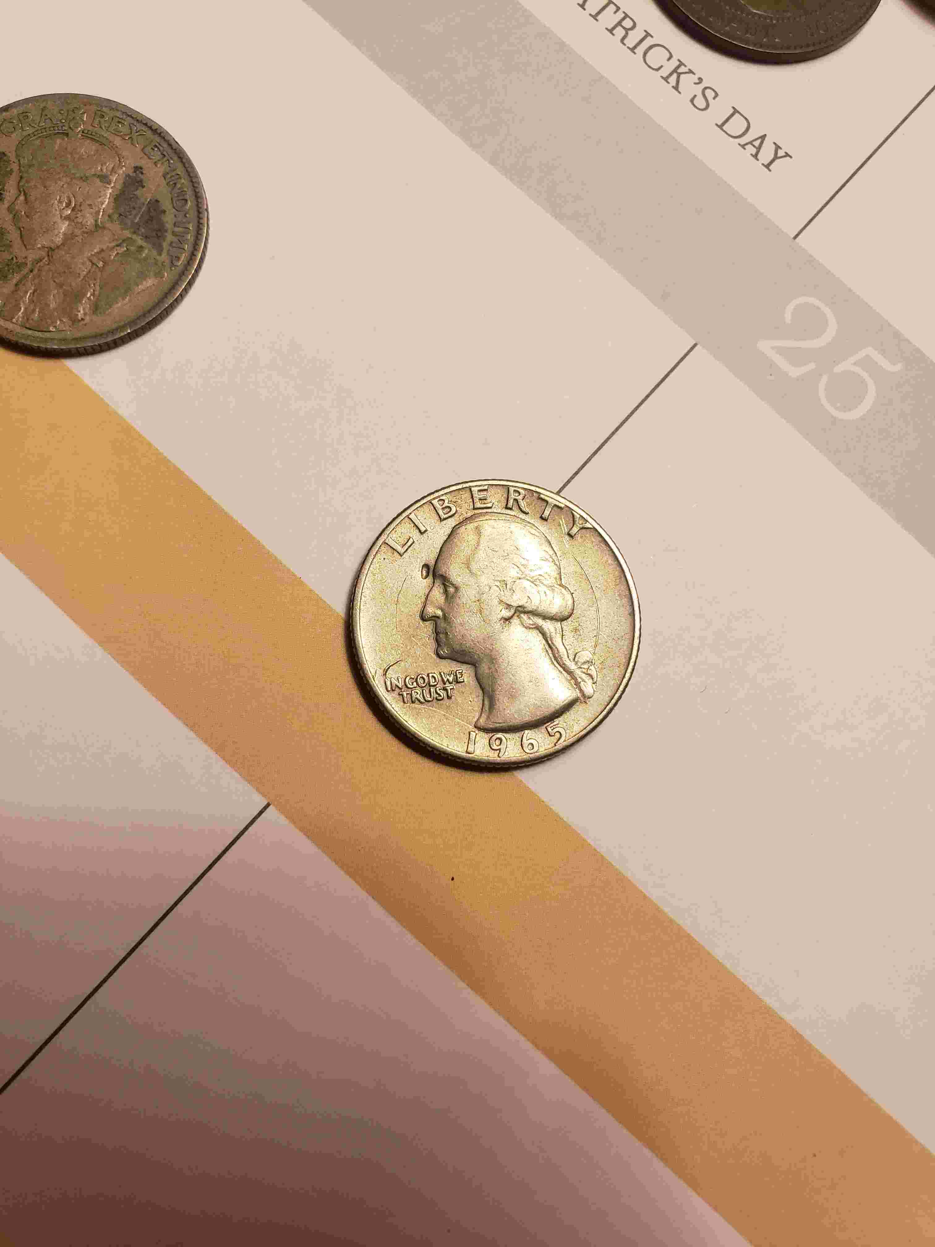 1965-US-Quarter---Error-Or-Damage?---Not-Silver---No-Mint-Mark--