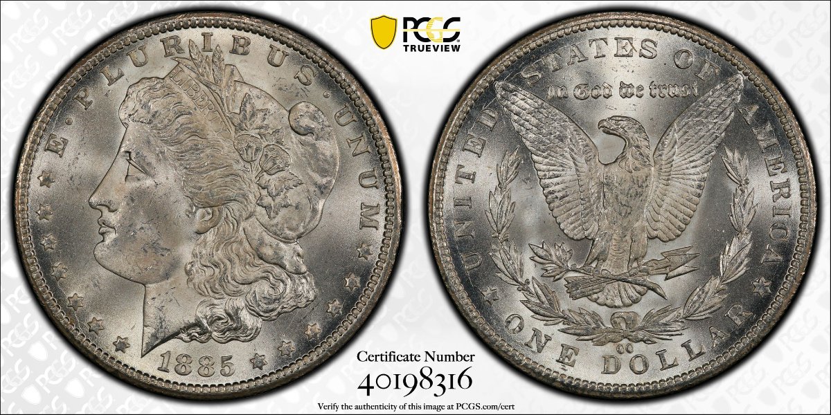 1885-CC-Morgan-Dollar,-For-Grading