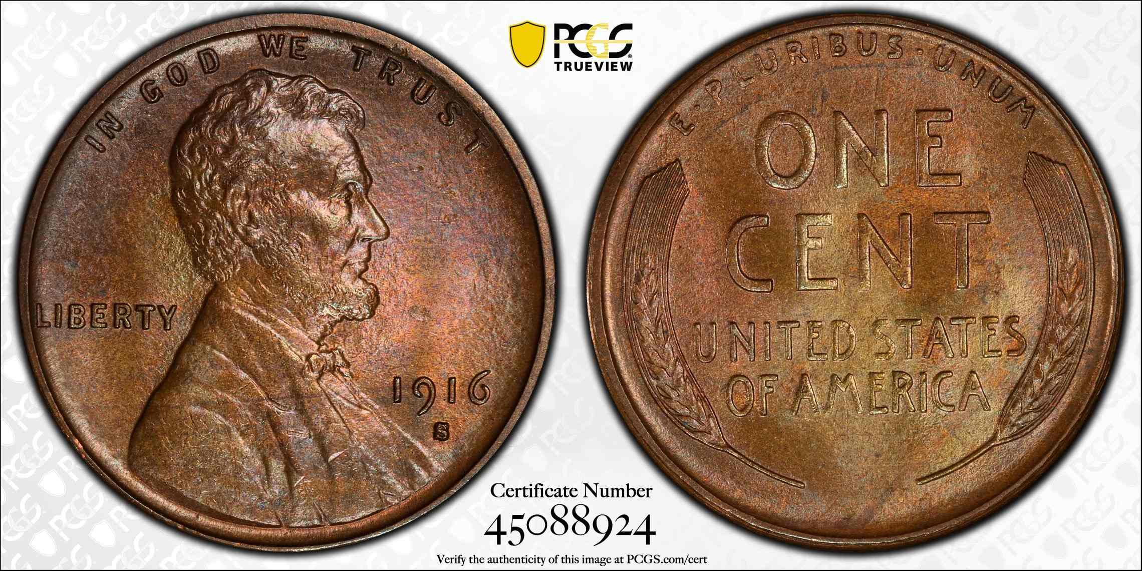1916-S-Lincoln-Wheat-Cent,-For-Grading