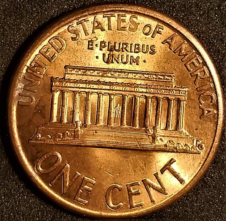 1991-Lincoln-Memorial-Cent---Reverse-Interior-Die-Break