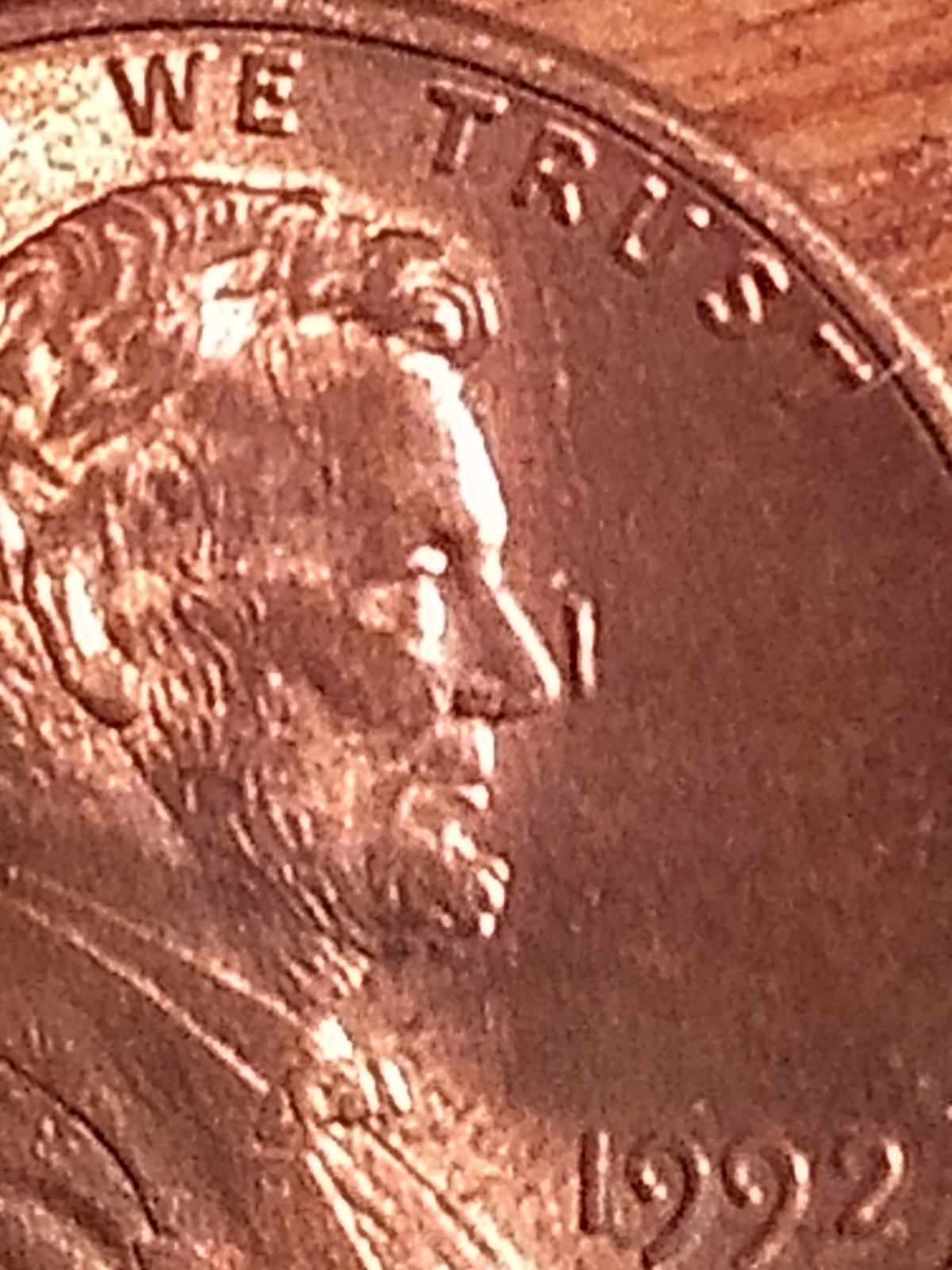 1992-Cent-With-A-1?-On-Obverse-In-Front-Of-Lincoln's-Nose.
