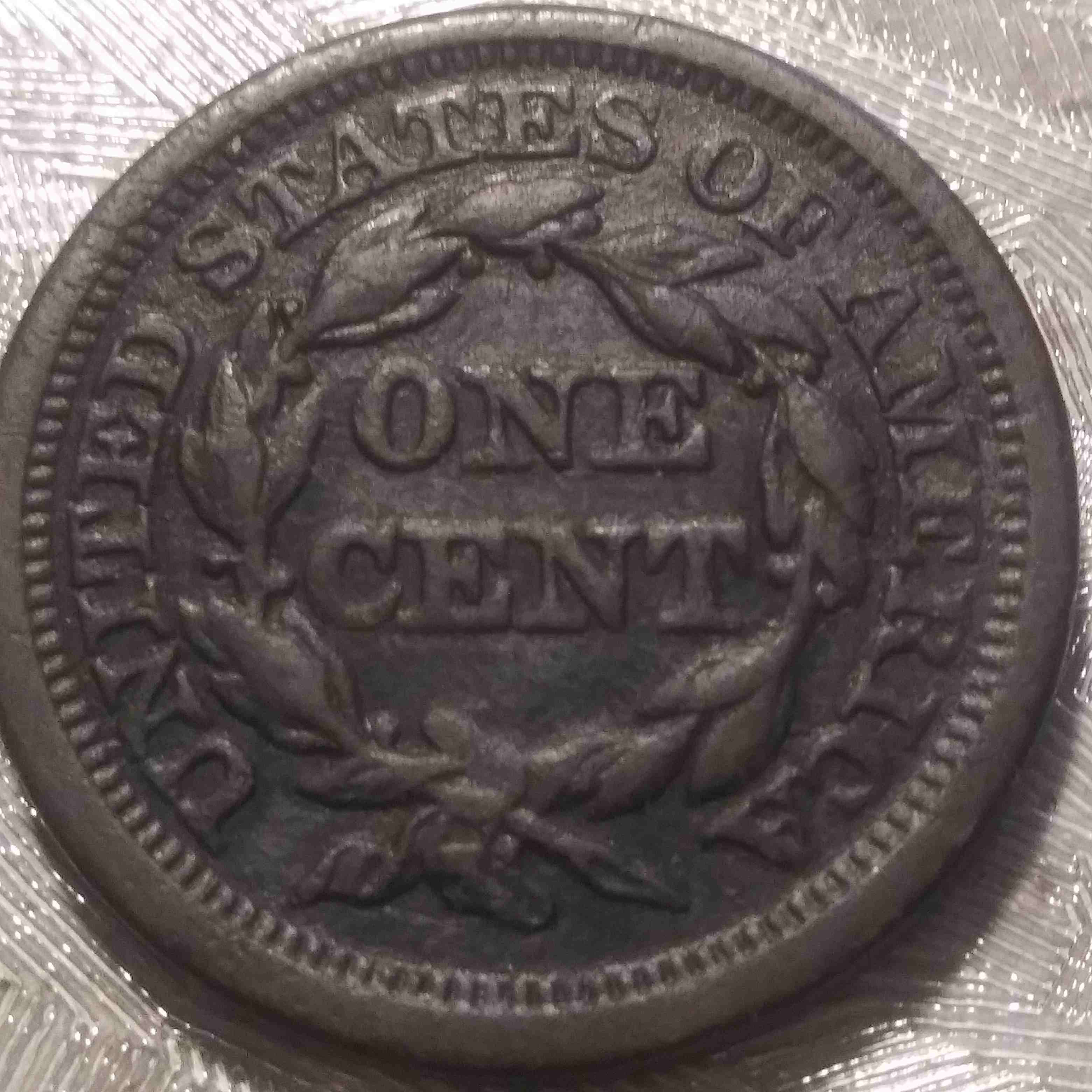 1853-Large-Cent-Few-Scratches-Obverse.-Looking-For-Your-Thoughts