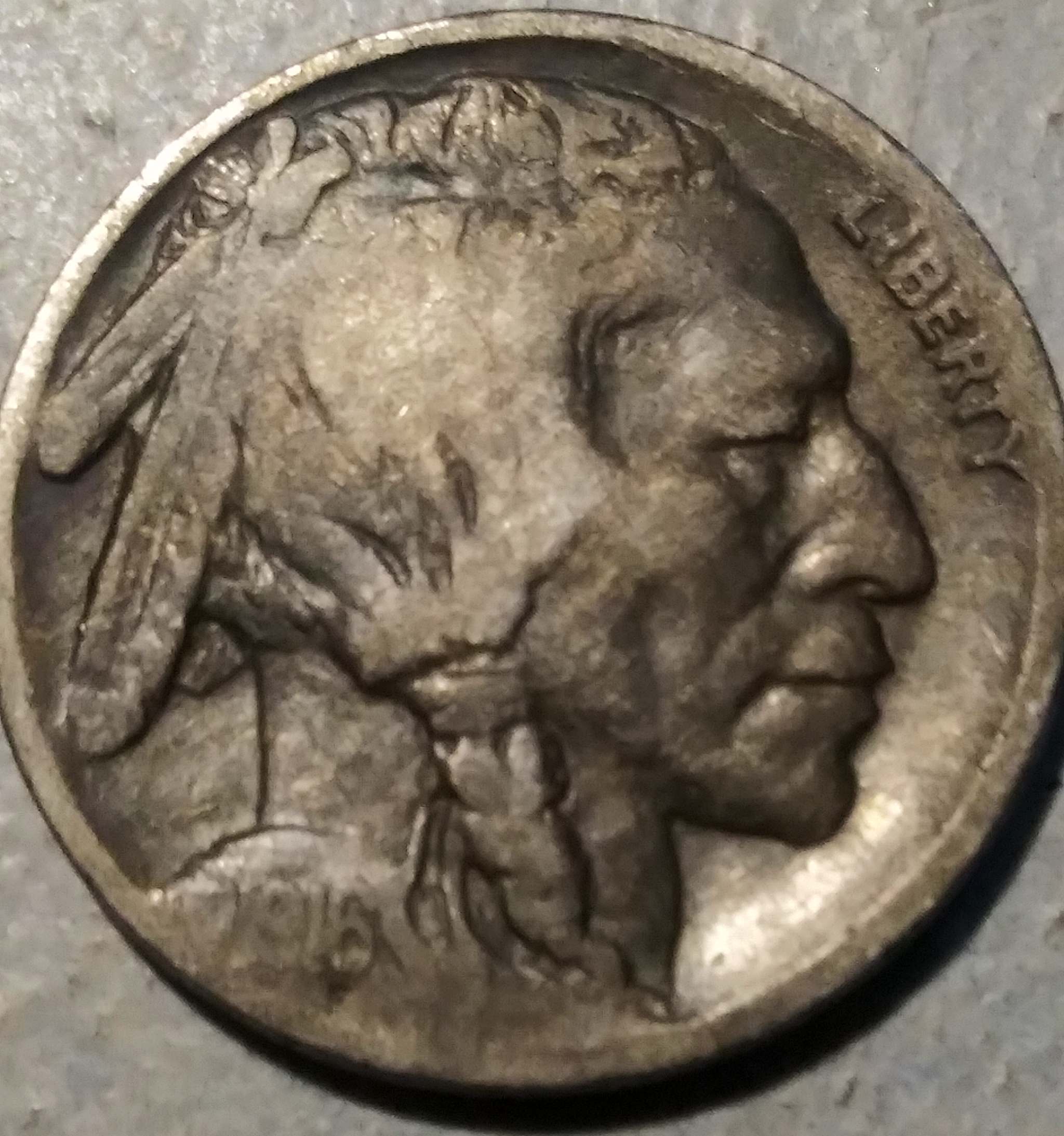 1916-Buffalo-Nickel--Lil-Dark.-But-Decent