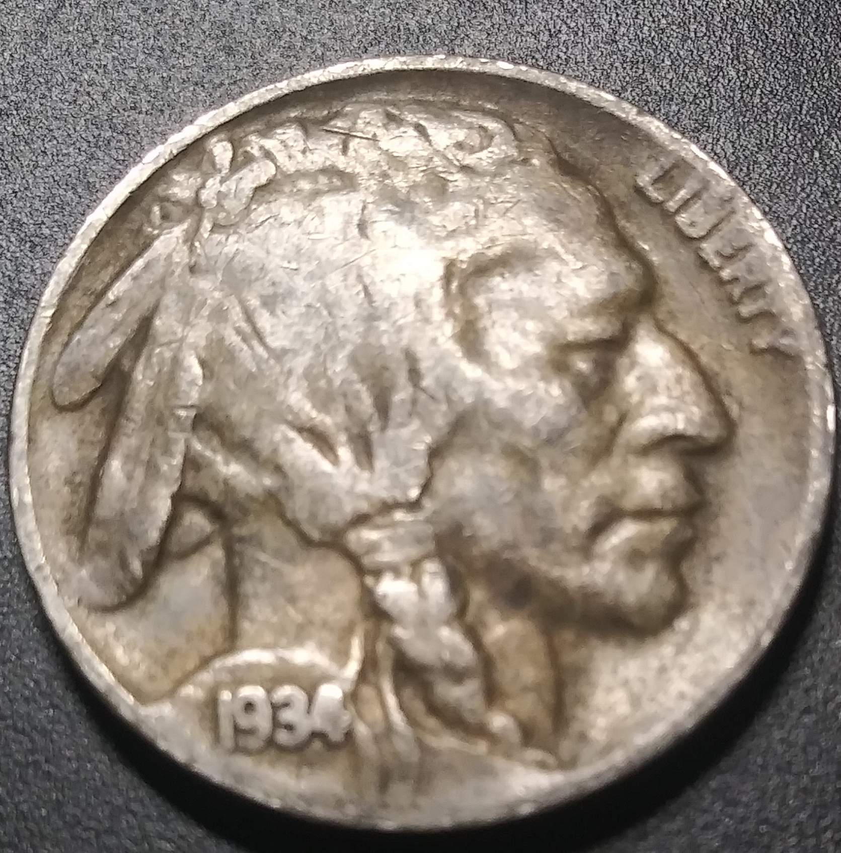 1934-D-Buffalo-Nickel.-Working-On-My-Grading-Still
