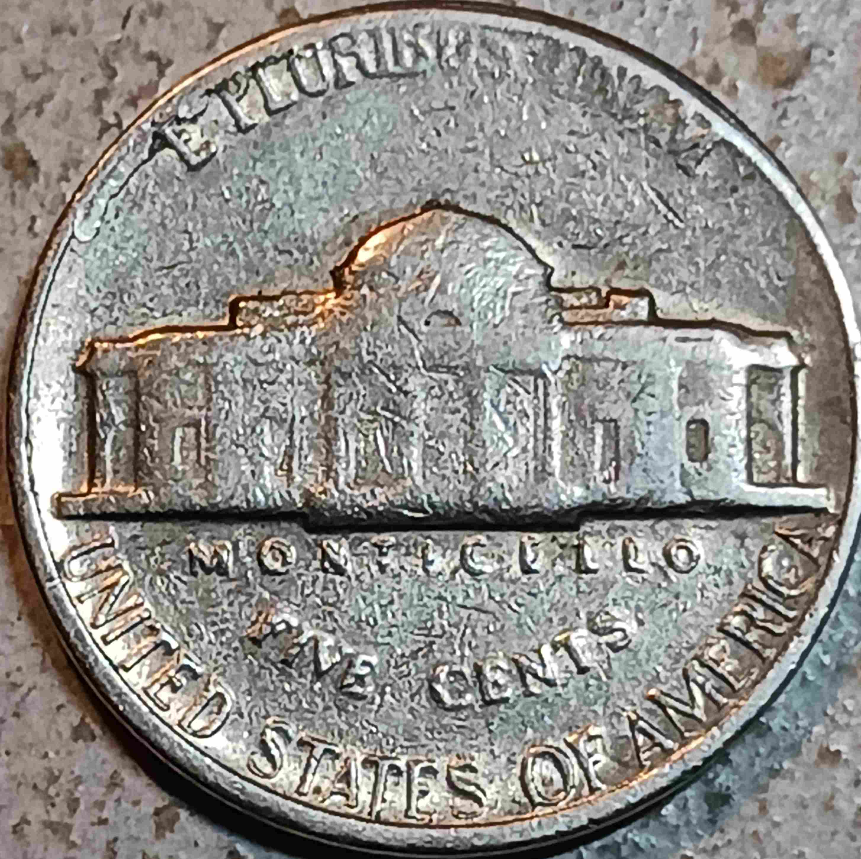 1966-Jefferson-Nickel.-Reverse-Cud?-Rim-Issues.-Damage?
