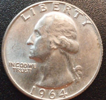 1964-D-Silver-Quarter-Li-In-Liberty