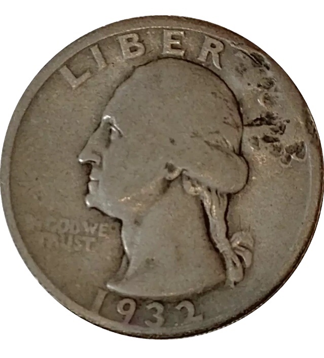 1932-D-Quarter:-2-Sided-Struck-Through-Or-PMD?