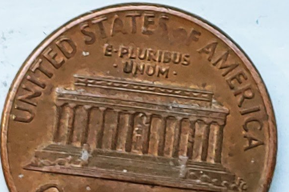 1990-Penny-DD-On-Reverse-On-United-States-Of--America-And-Faded-Letters
