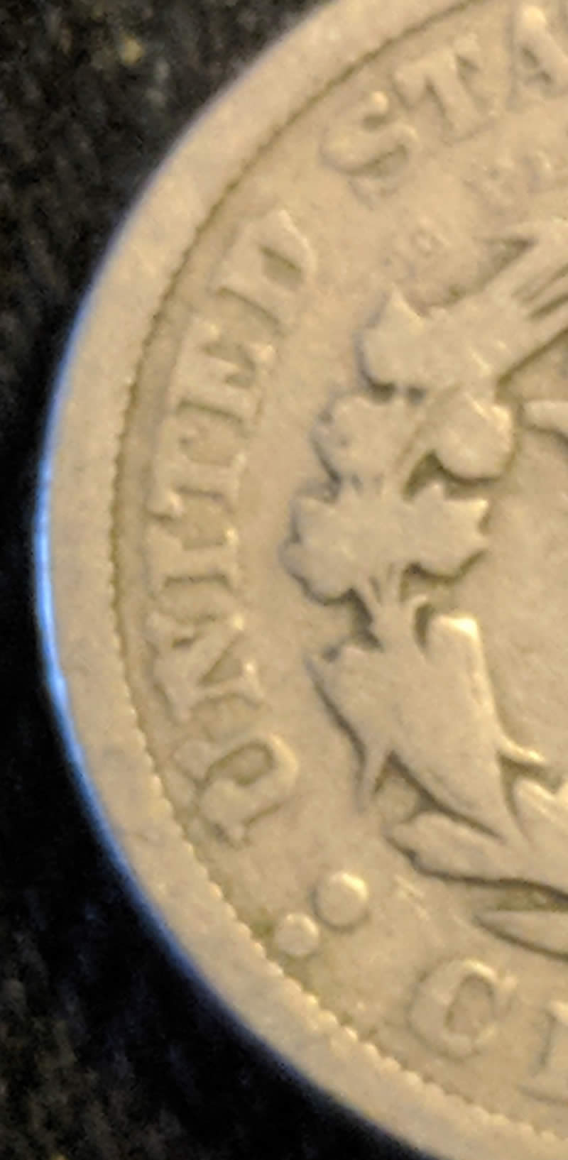 So-This-V-Nickel-Has-A-Dot-Where-The-Mintmark-Should-Be-And-Odd-Lettering.