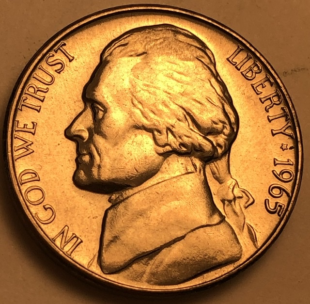 1965-Nickel-With-Thin-Lettering-And-Doubling
