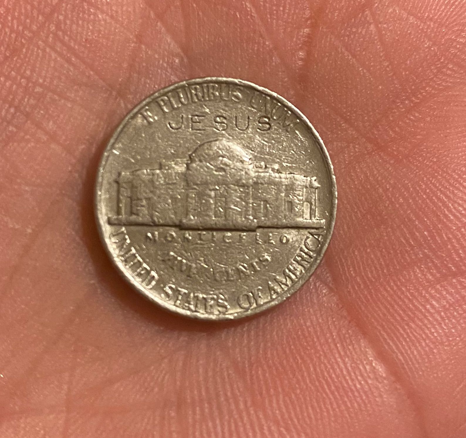 1981-Jefferson-Nickel-With-An-Imprint-Of-