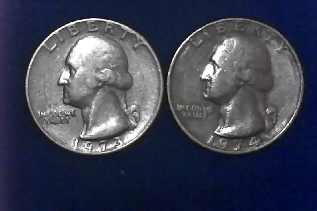 1974-Washington-Quarter-With-Triple-Marks-On-Rv