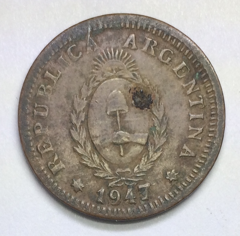Argentinian-1947-2-Cents-Coin....help-!