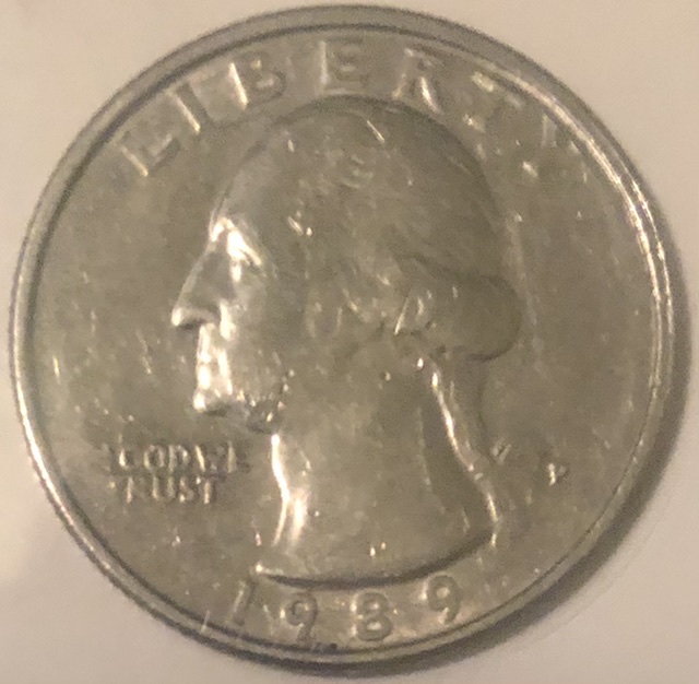 1989-Washington-Quarter-Ejection-Doubling-And-Partially-Grease-Filled-Die