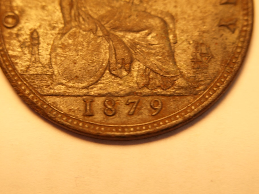 1879-Queen-Victoria-Lare-Or-Small-Date-One-Penny-Coin?