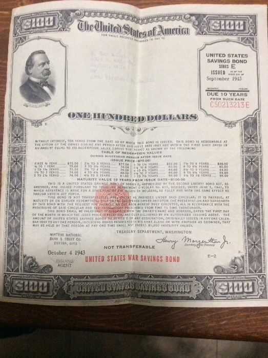 1943-$100-War-Bond---Worth-Keeping?