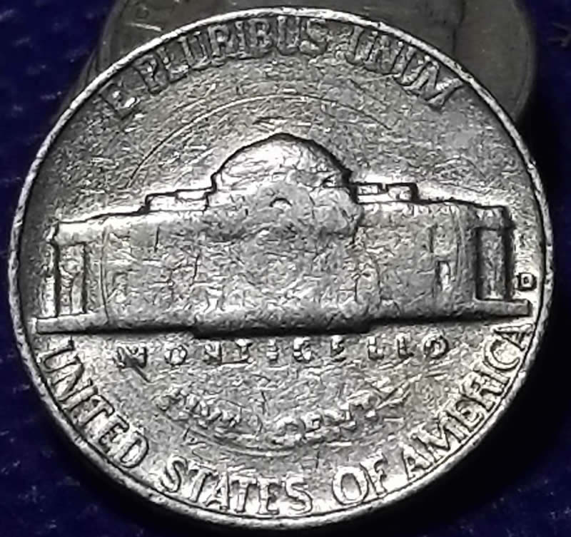 1964-D-Jefferson-Nickle-,-The-6-In-1964-Looks-To-Be-On-Rim?-Normal?