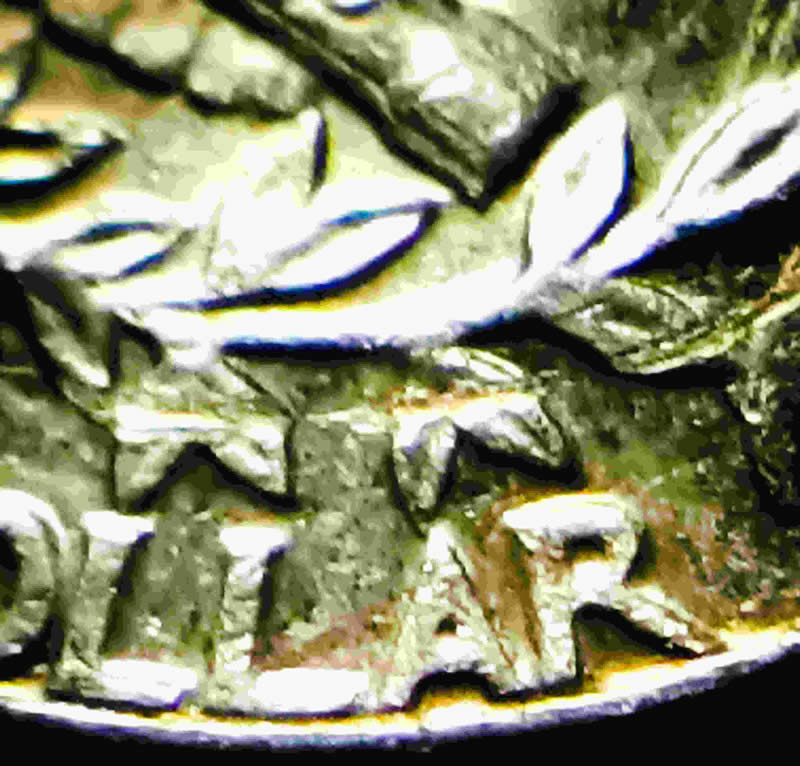 1974-Washington-Quarter,-Fat,--United-Sunk-In-Wing,-Letters-Behind-Dollar