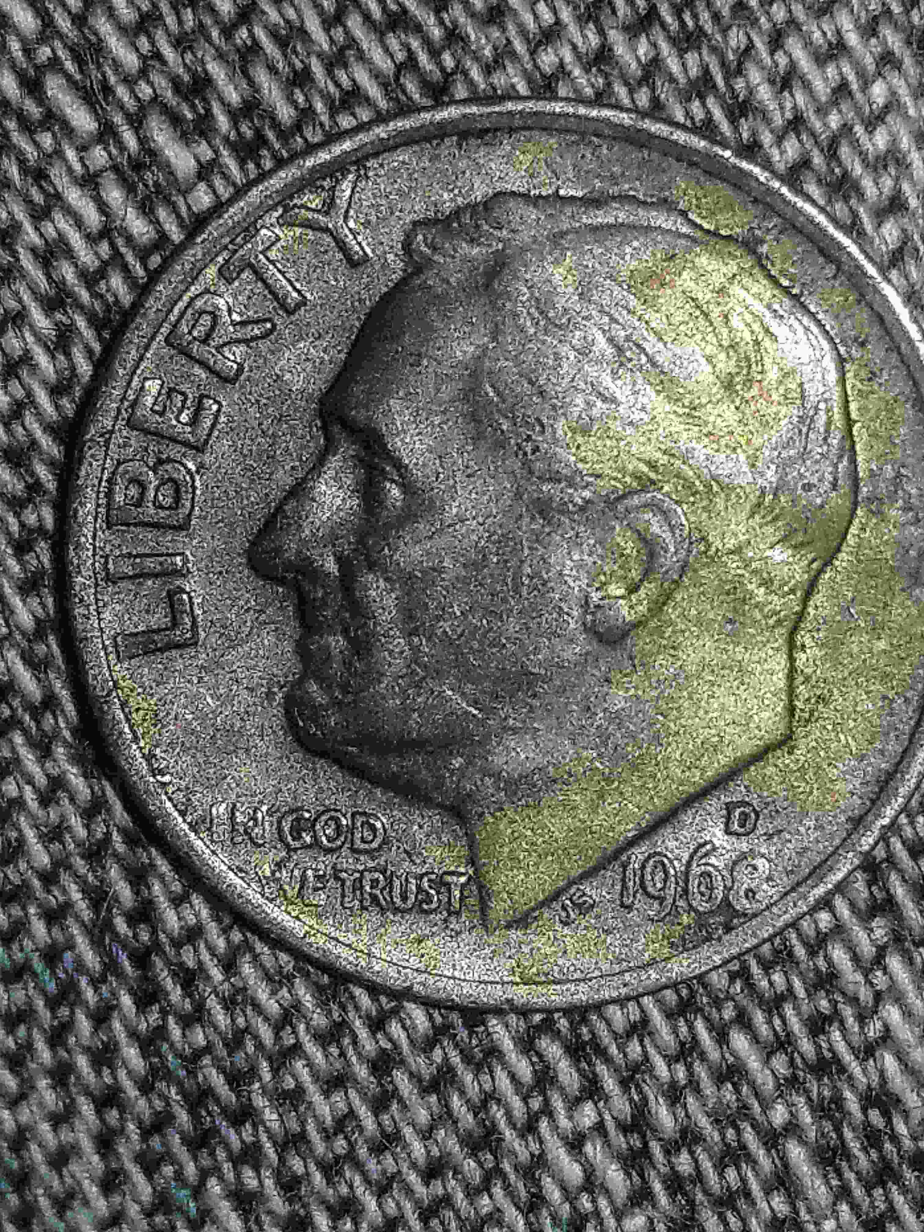 1968-D-Roosevelt--Dime-DD-On-Ear?-Date?-IGWT?