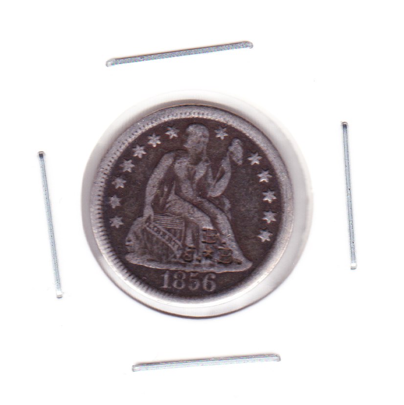 1856-Seated-Liberty-Dime-With-Counterstamp