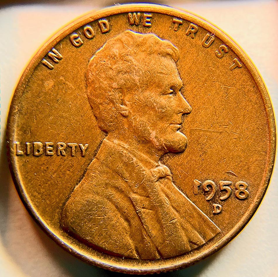 1958-D-Lincoln-Wheat-Penny-With-A-Closed-Letter-