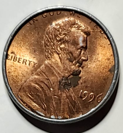 1996-Lincoln-Penny-With-A-Messed-Up-Outer-Ring